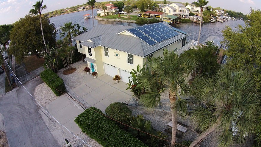 Solar Panels on Metal Seam Roof - SEM